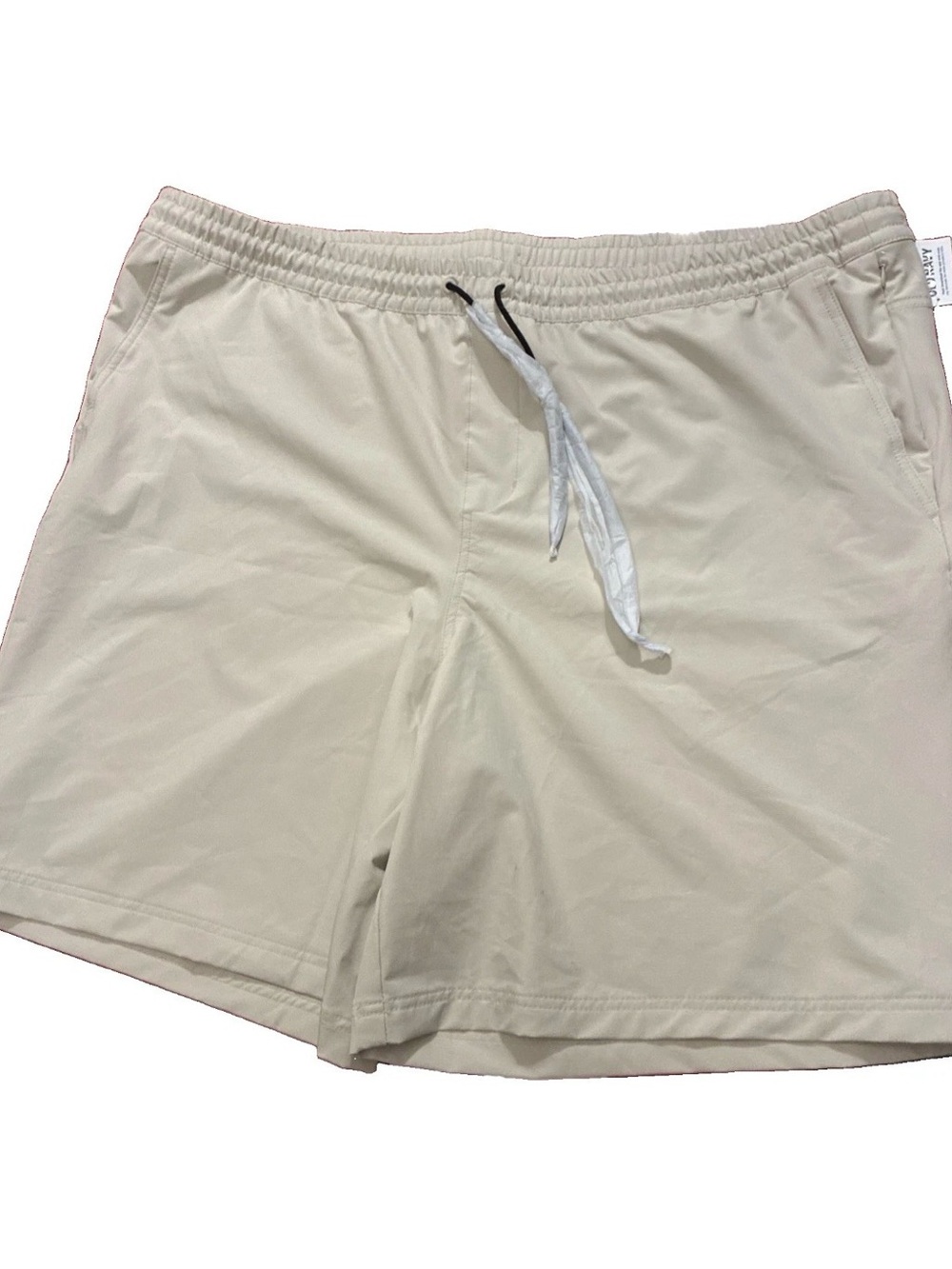 Men's Running shorts size XXXXLT Cream Drawstring with zipper packs quick Dry